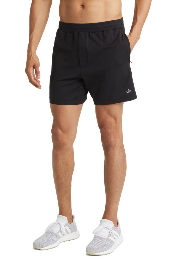 Alo Conquer React Training Shorts in Black Cover