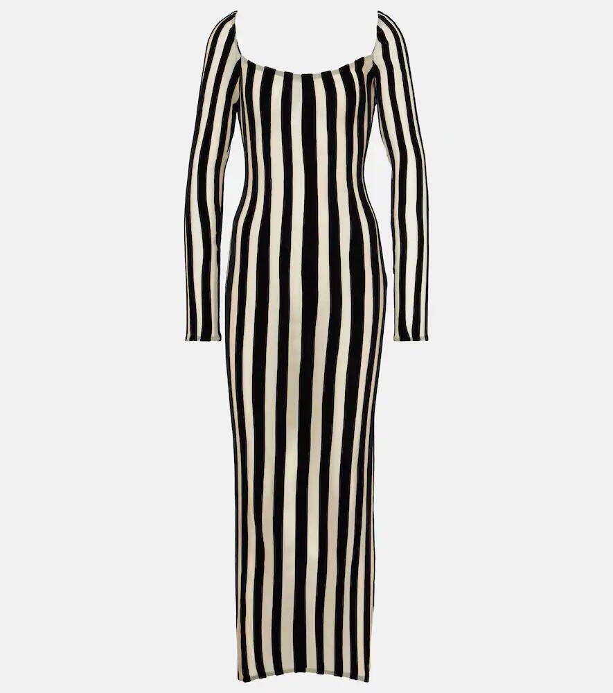 LaQuan Smith Striped gown Cover