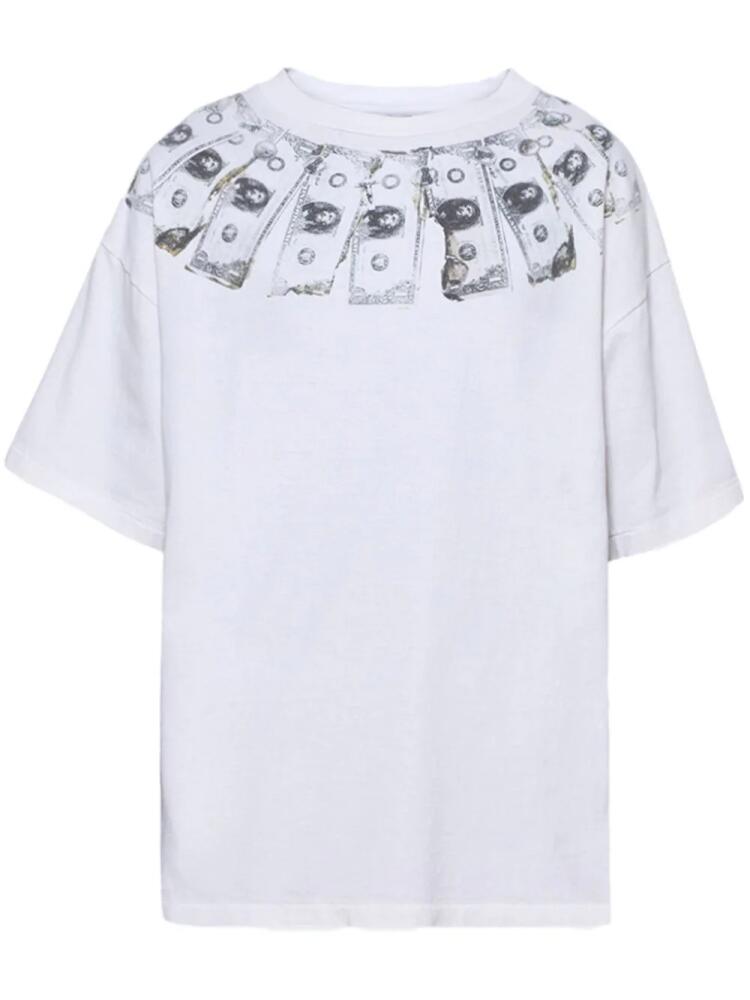 SAINT MXXXXXX money-print cotton T-shirt - White Cover