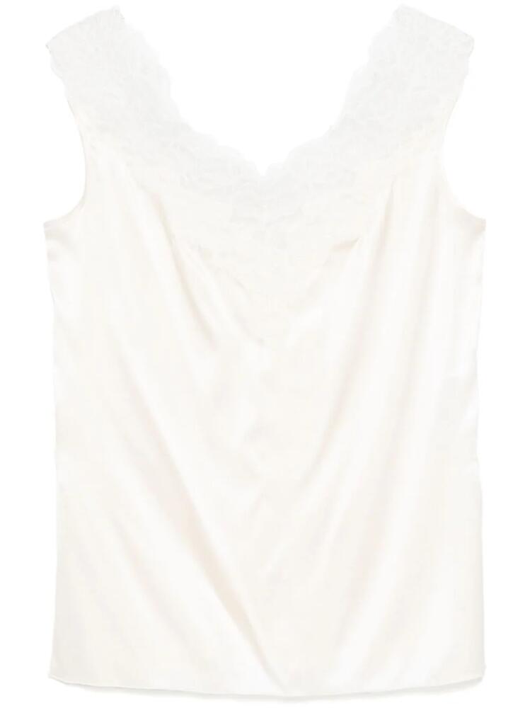 Ermanno Scervino lace-embellished blouse - Neutrals Cover