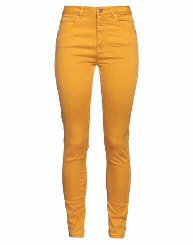 Rebel Queen Woman Pants Ocher Lyocell, Cotton, Elastane Cover