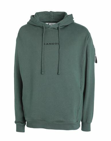 Kangol Man Sweatshirt Dark green Cotton Cover