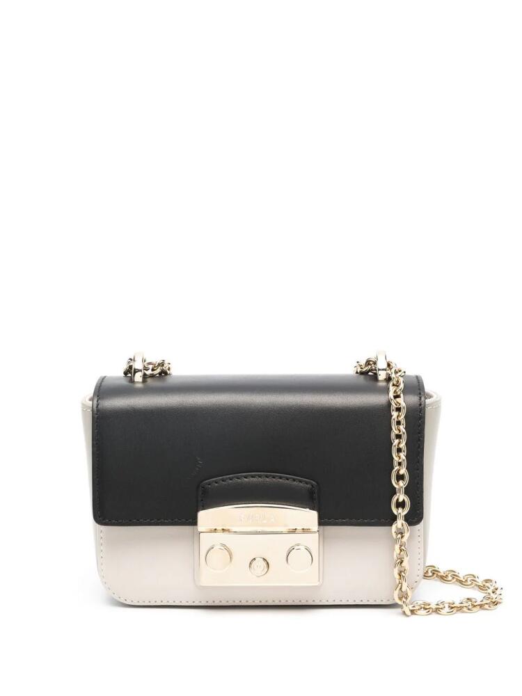 Furla two-tone leather shoulder bag - Neutrals Cover