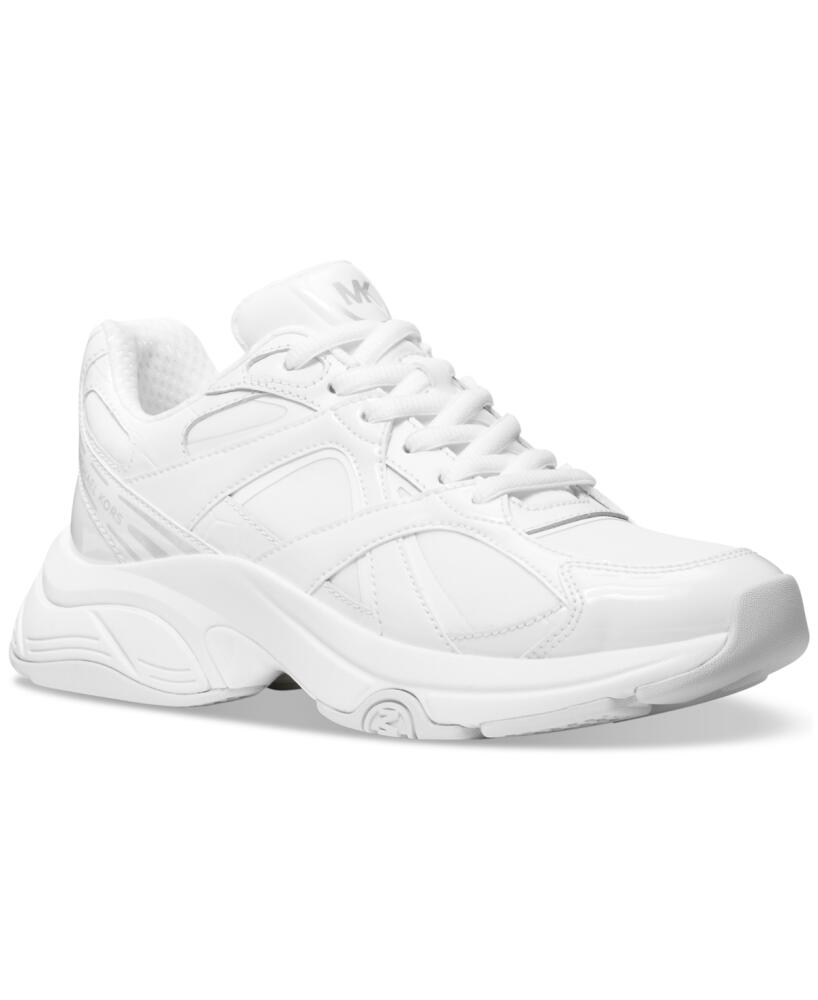 Michael Michael Kors Leo Lace-Up Trainer Sneakers - Optic White Cover