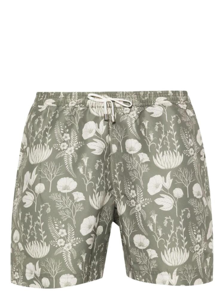 Sunspel leaf-print swim shorts - Green Cover