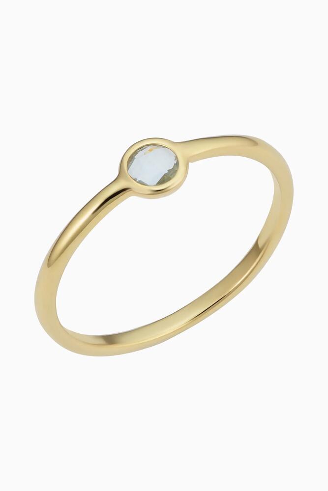 Oradina 14K Yellow Gold Blue Topaz Bijoux Ring Cover