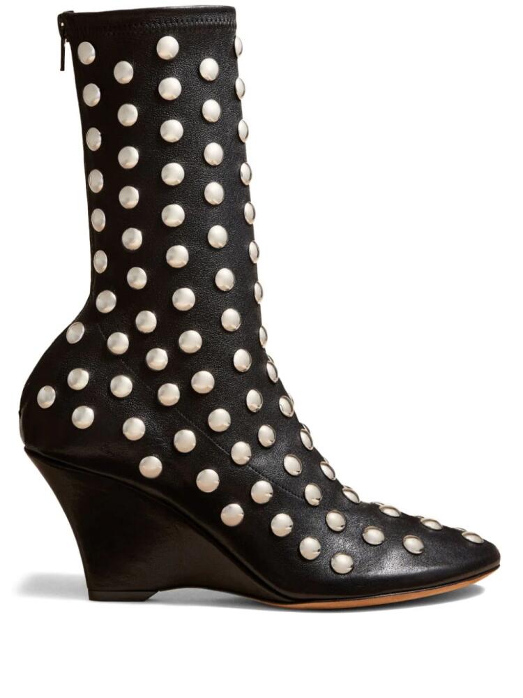 KHAITE The Apollo studded wedge boots - Black Cover