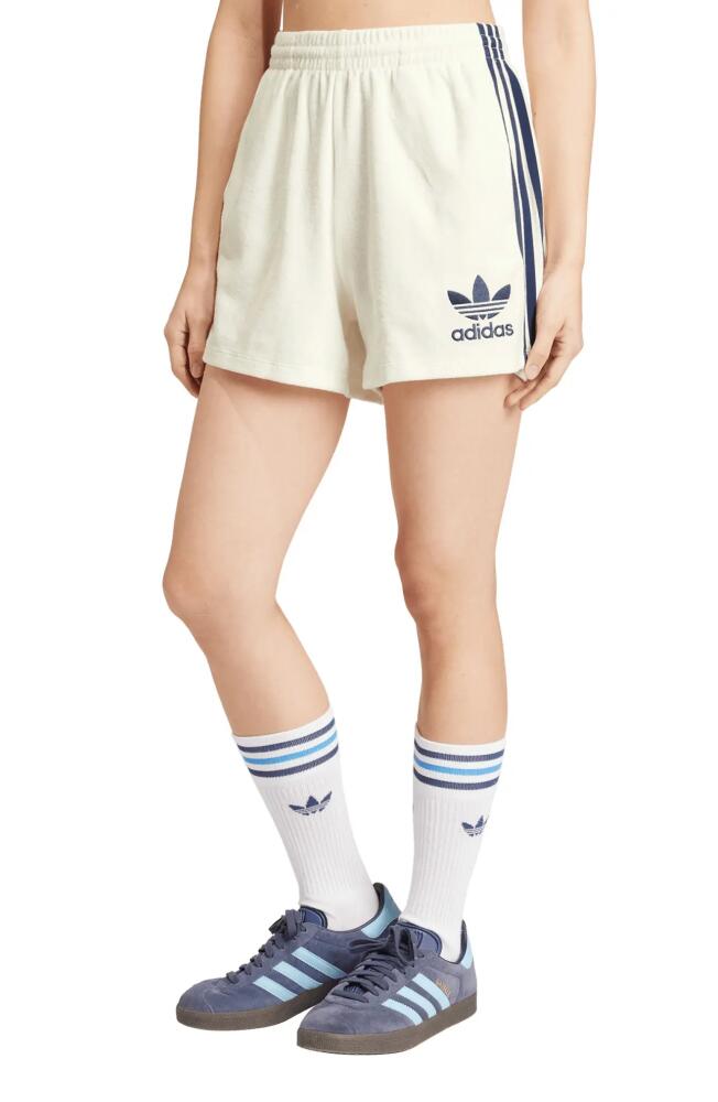 adidas Originals Cotton Blend French Terry Shorts in Off White Cover