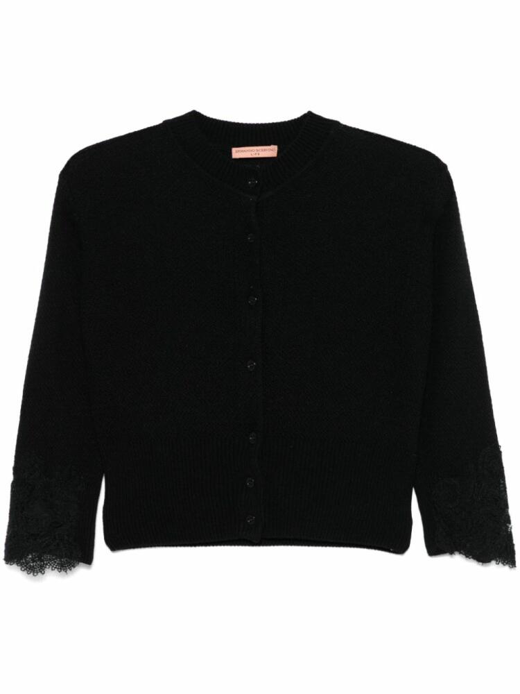 Ermanno Scervino lace-trim cardigan - Black Cover