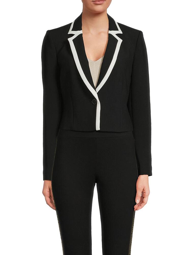 Karl Lagerfeld Paris Women's Cropped Blazer - Black Cover