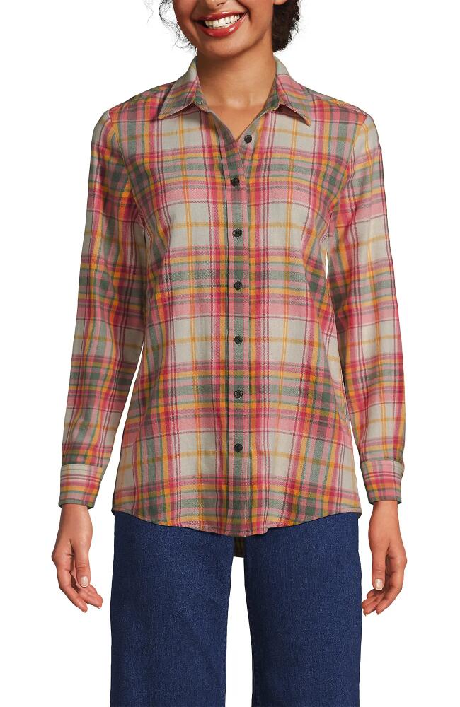 Lands' End Flannel Shirt in Lily Pad Green Plaid Cover