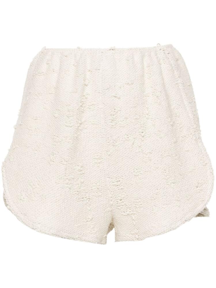 Ioana Ciolacu distressed-effect knitted shorts - Neutrals Cover