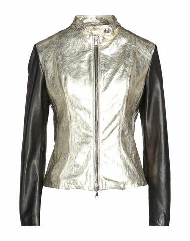 Vintage De Luxe Woman Jacket Gold Soft Leather Cover