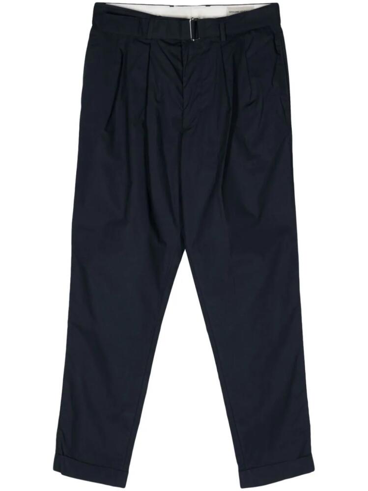 Officine Generale pleat-detail tapered trousers - Blue Cover