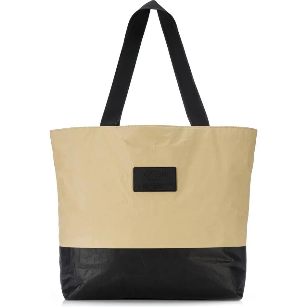 Aloha Collection Dipped Water Resistant Tyvek® Tote in Black/Dune Cover