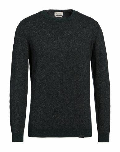 Brooksfield Man Sweater Dark green Virgin Wool, Wool, Polyamide, Silk Cover