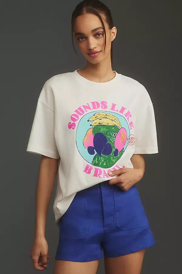 Farm Rio Sounds Like Brasil T-Shirt Top Cover