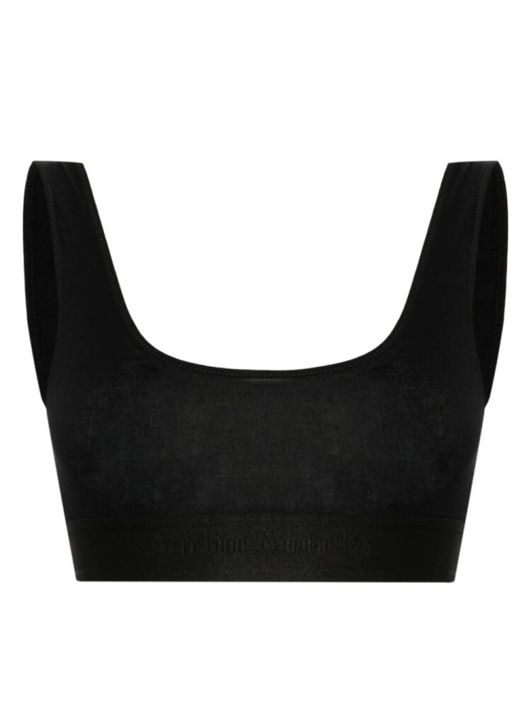 Palm Angels logo-tape sports bra - Black Cover