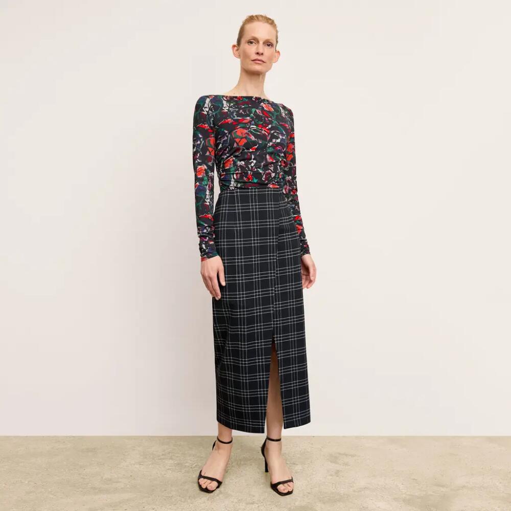 M.M.LaFleur Amara Skirt - Knit Suiting in Plaid Cover