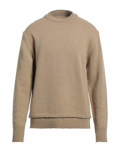 Maison Margiela Man Sweater Sand Wool, Linen, Cotton, Cow leather Cover