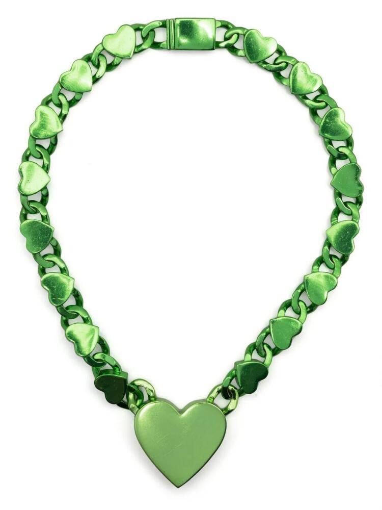 Natasha Zinko heart-detail necklace - Green Cover