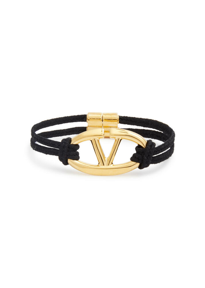 Valentino Garavani The Bold Edition VLogo Cord Bracelet - Black Cover