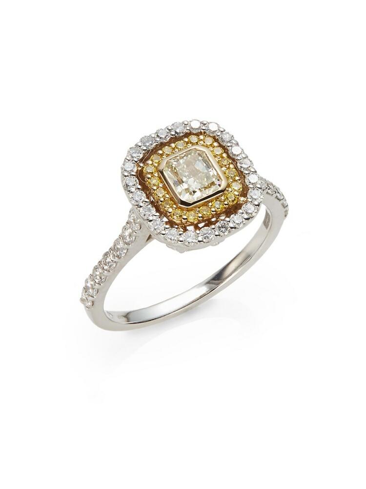 Saks Fifth Avenue Women's 1.25 TCW Certified Diamond, 18K White & Yellow Gold Ring Cover