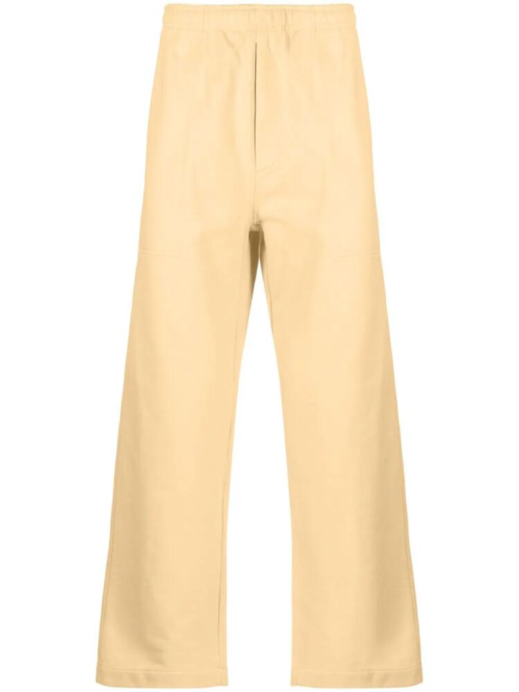 BODE wide-leg cotton track pants - Yellow Cover