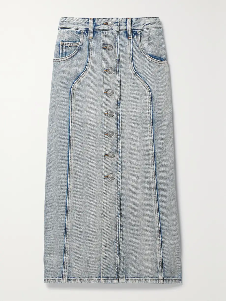 Marant Étoile - Vandy Paneled Denim Midi Skirt - Blue Cover