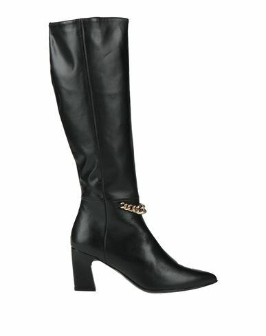 Unisa Woman Boot Black Leather Cover