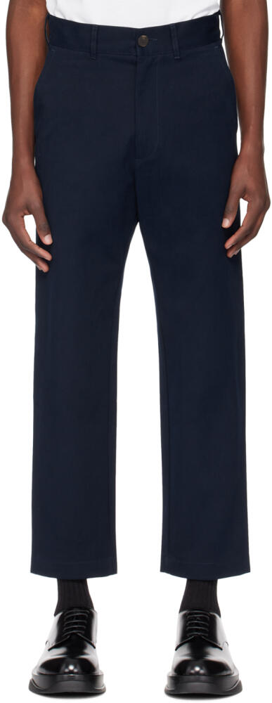 Studio Nicholson Navy Bill Trousers Cover