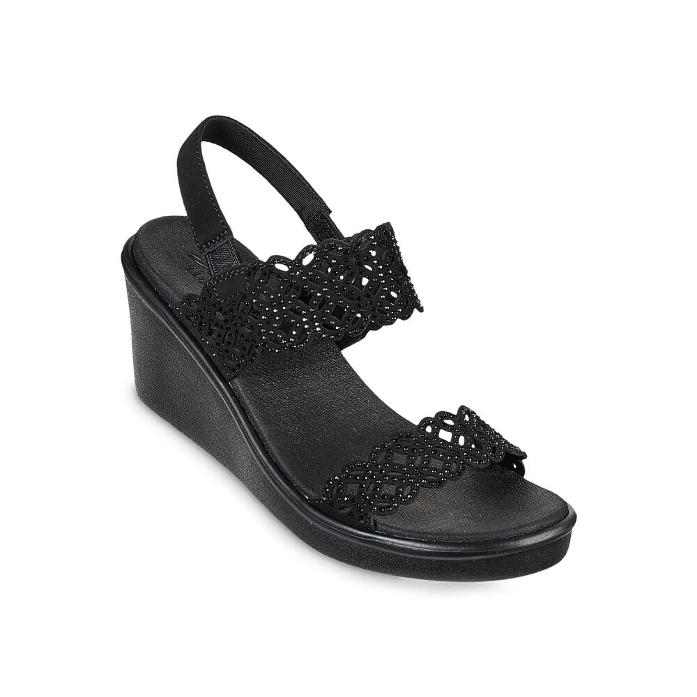 Skechers Rumble On Sassy Dayz Wedge Sandal | Women's | Black Cover