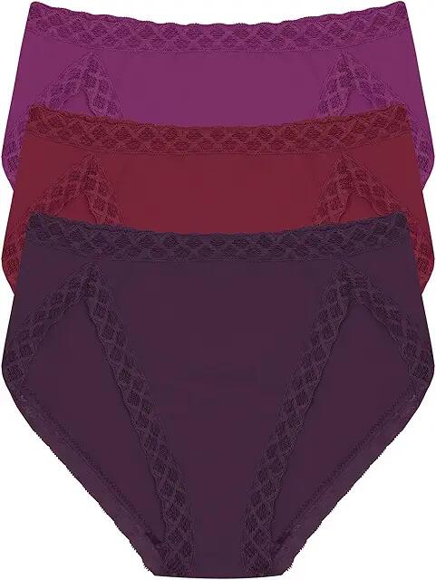 Natori Bliss French Cut 3-Pack (Verbena/Dk Cherry/Bright Grape) Women's Underwear Cover