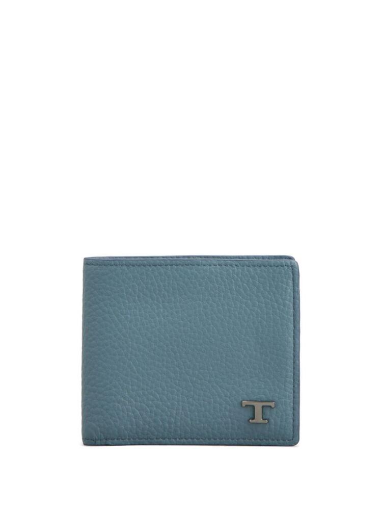 Tod's logo-plaque bi-fold leather wallet - Blue Cover