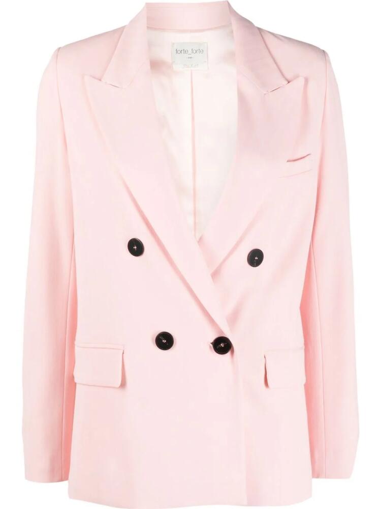 Forte Forte double-breasted tailored blazer - Pink Cover