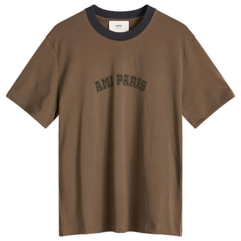 AMI Paris Women's T-Shirt in Dark Coffee Cover