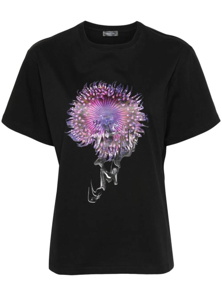 Mugler Anemone cotton T-shirt - Black Cover