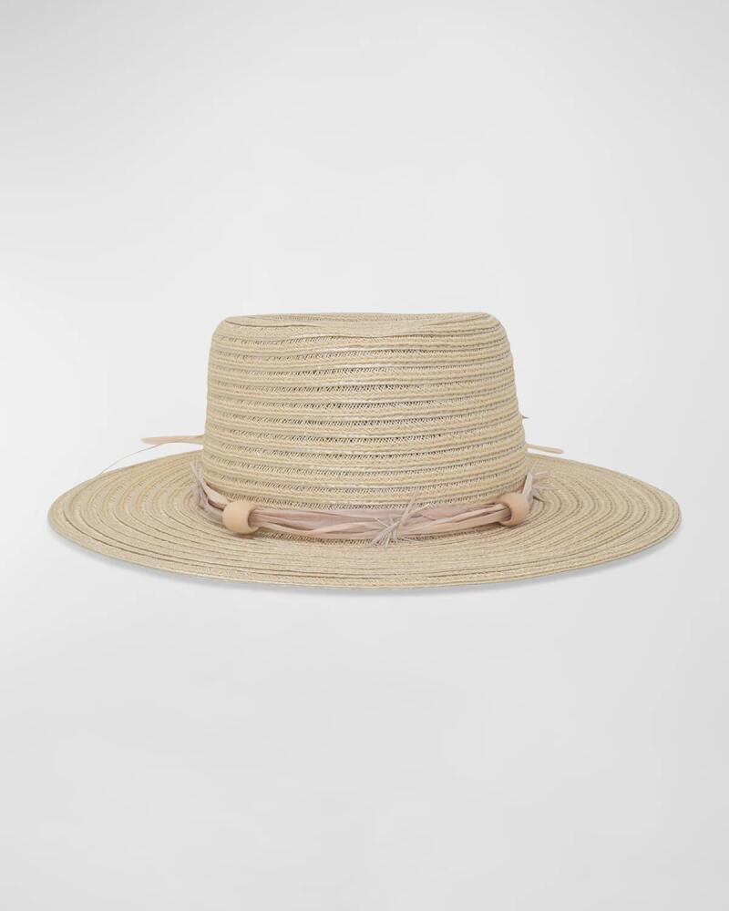 Gigi Burris Noelle Hemp Straw Fedora With Band Cover