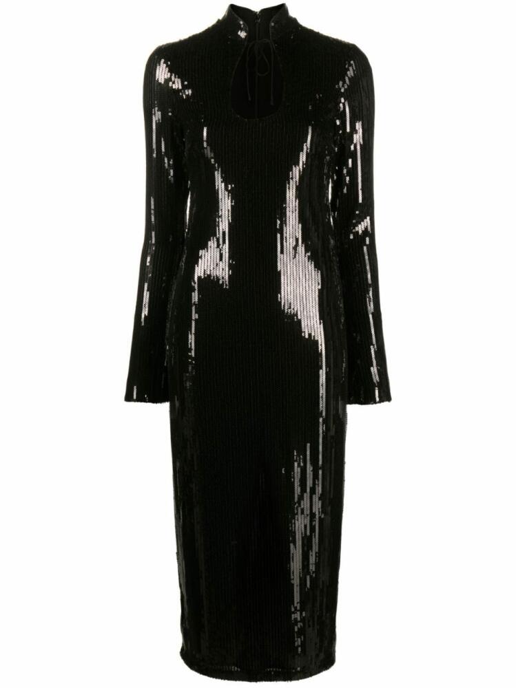 De La Vali Lazarus sequined midi dress - Black Cover