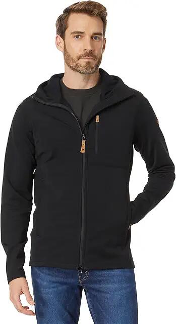 Fjallraven Keb Fleece Hoodie (Black 1) Men's Sweatshirt Cover