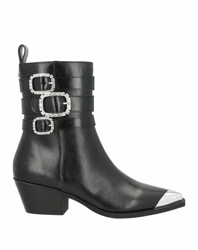 Steve Madden Woman Ankle boots Black Leather Cover