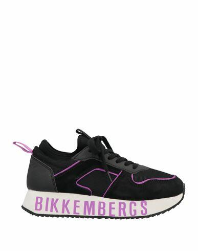 Bikkembergs Woman Sneakers Black Calfskin, Textile fibers Cover