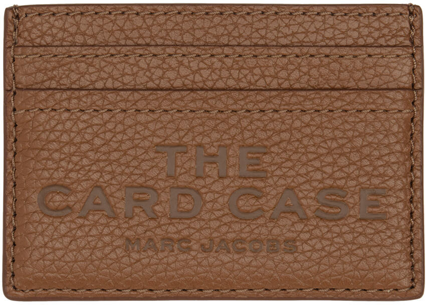 Marc Jacobs Brown 'The Leather Card Case' Card Holder Cover