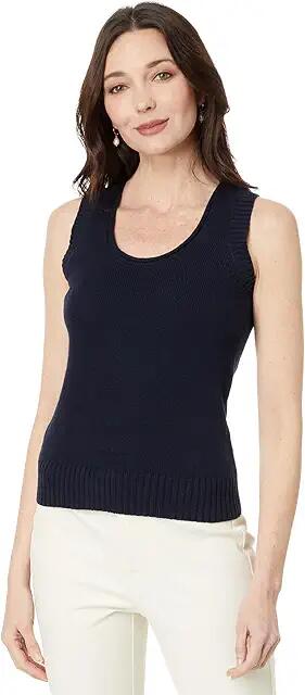 NIC+ZOE Cotton Cord Knit Tank (Dark Indigo) Women's Sweater Cover