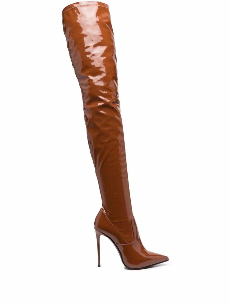 Le Silla Eva thigh-high stiletto boots - Brown Cover