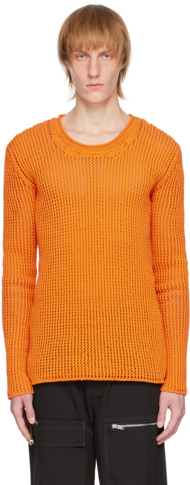 Dion Lee Orange Grid Sweater Cover