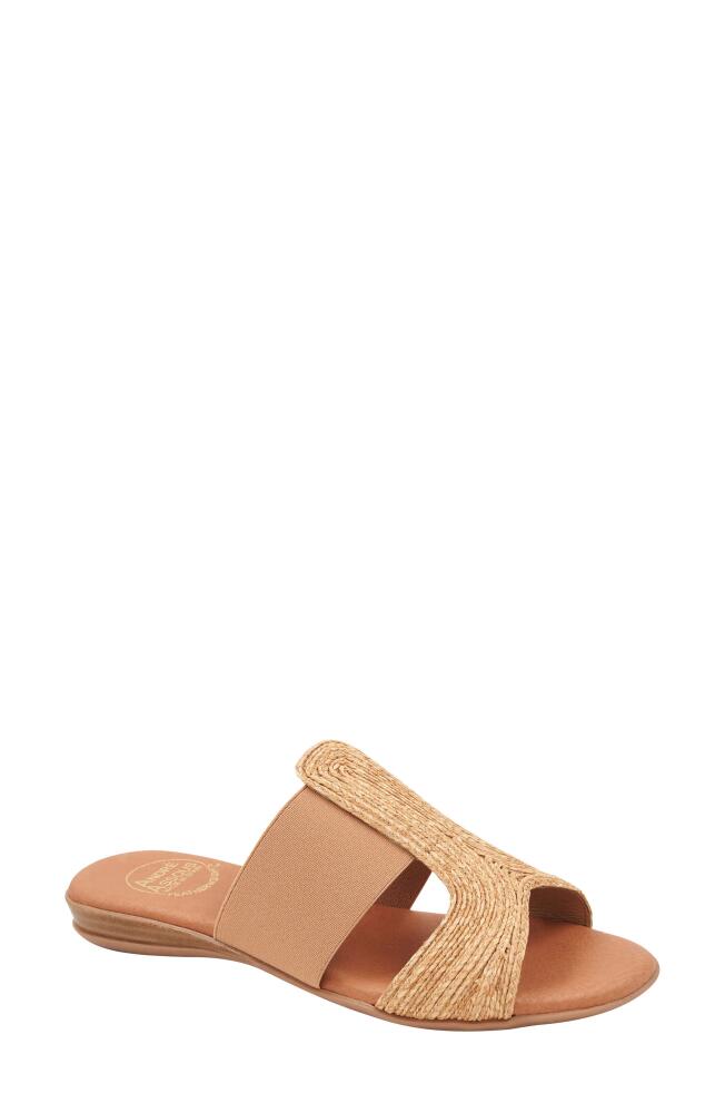 André Assous Noor Raffia Slide Sandal in Beige/Beige Cover