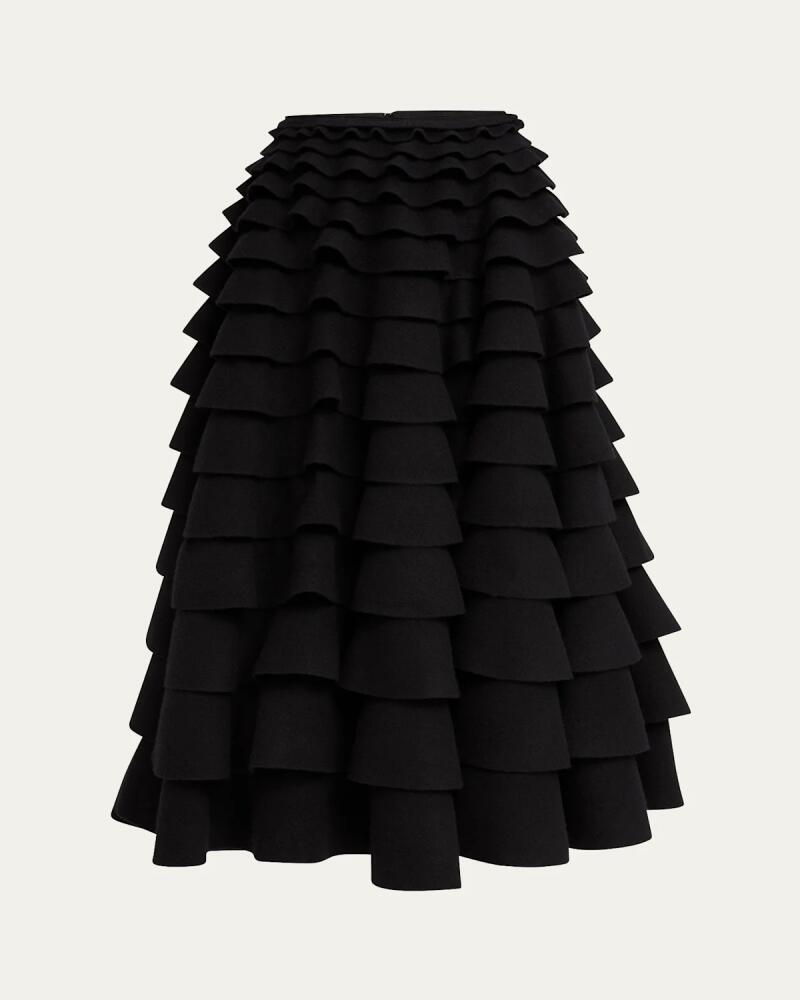 Valentino Garavani Ruffled Midi Skirt Cover