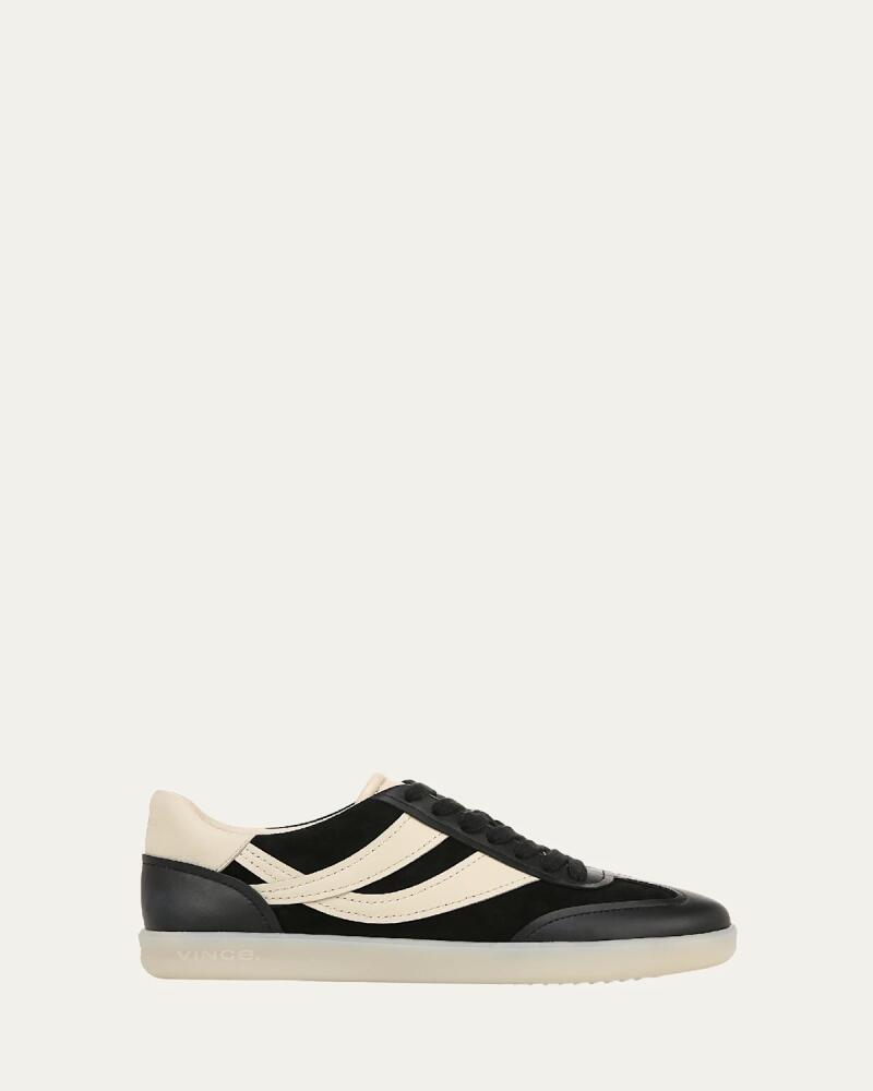 Vince Bicolor Mixed Leather Low-Top Sneakers Cover