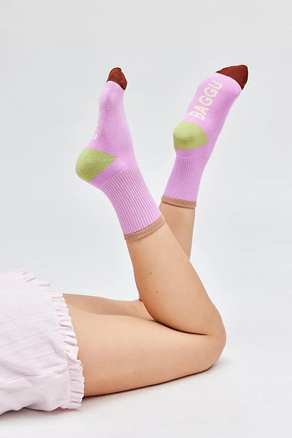 BAGGU Ribbed Mix Sock in Blossom Mix Cover